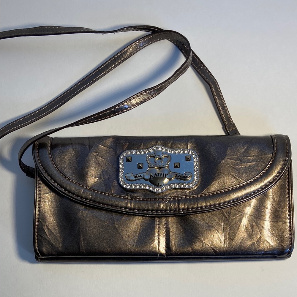 Kathy Van Zealand Crossbody Purse in Gunmetal Grey